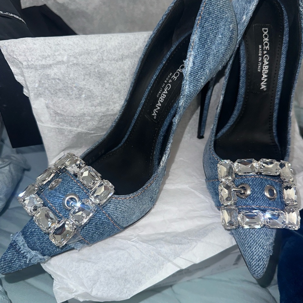 Dolce & Gabbana Blue Denim Women's Heels